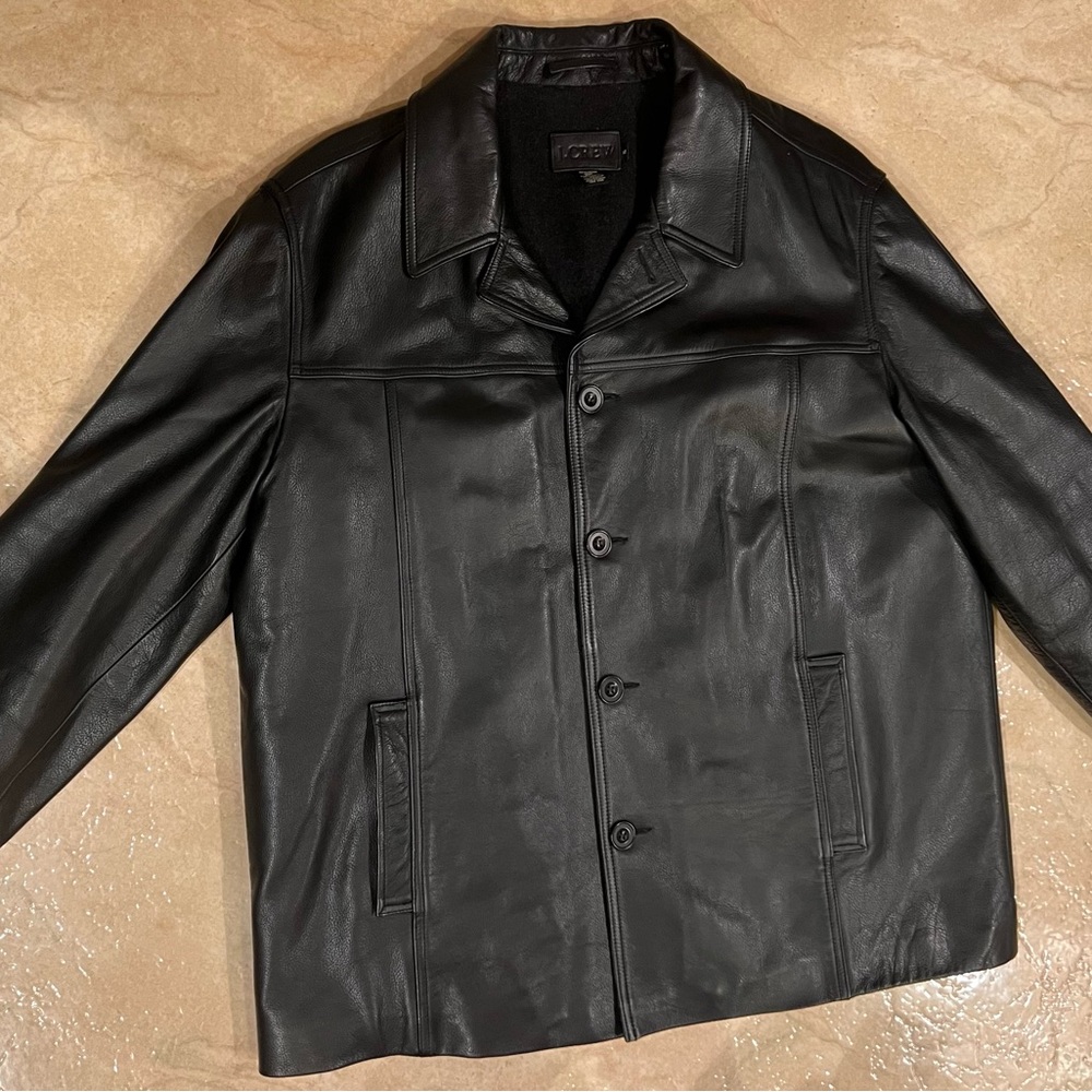 Leather jacket men’s genuine like new